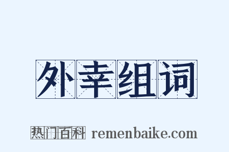 外幸组词是什么意思的图片